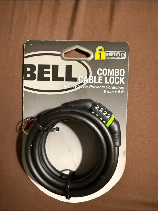 bell Other - Bell Combo Cable Lock 8mm‎ x 5ft Bicycle Bike Security Lock New